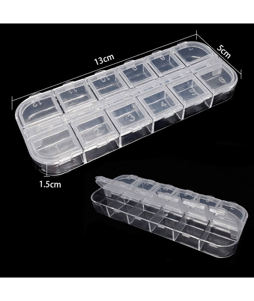 Boîte de rangement en plastique 13x5cm