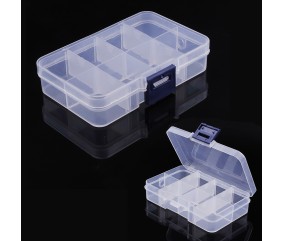 Boîte de rangement en plastique 10,5x6,5x2,3cm