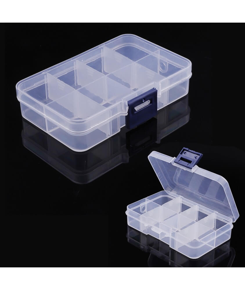 Boîte de rangement en plastique 10,5x6,5x2,3cm