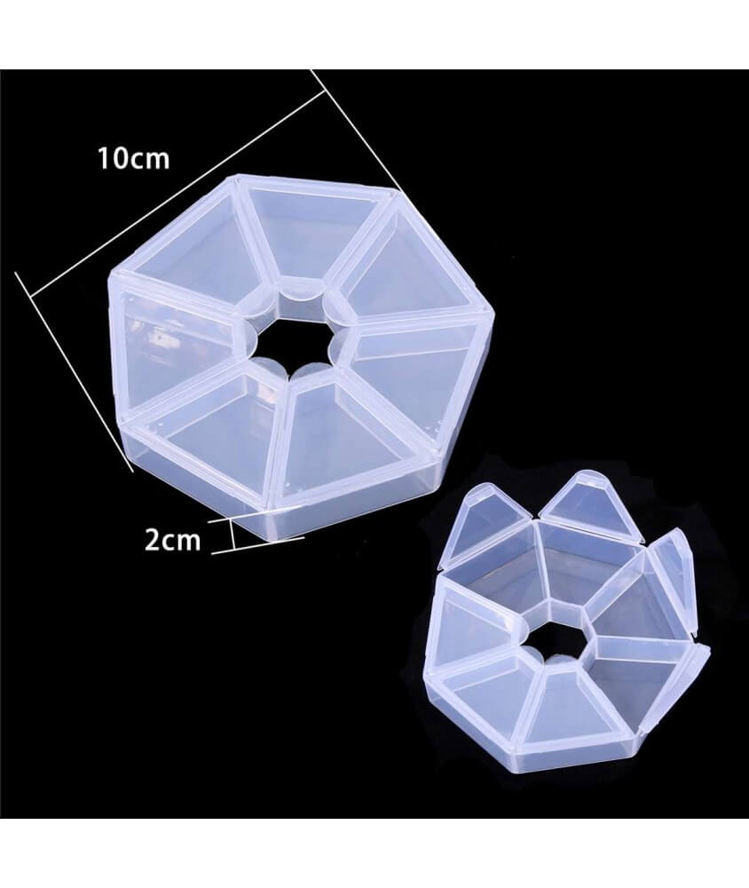 Boîte de rangement en plastique 10x10x2cm