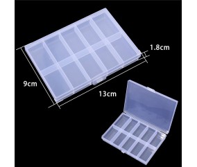 Boîte de rangement en plastique 13x9x1,8cm