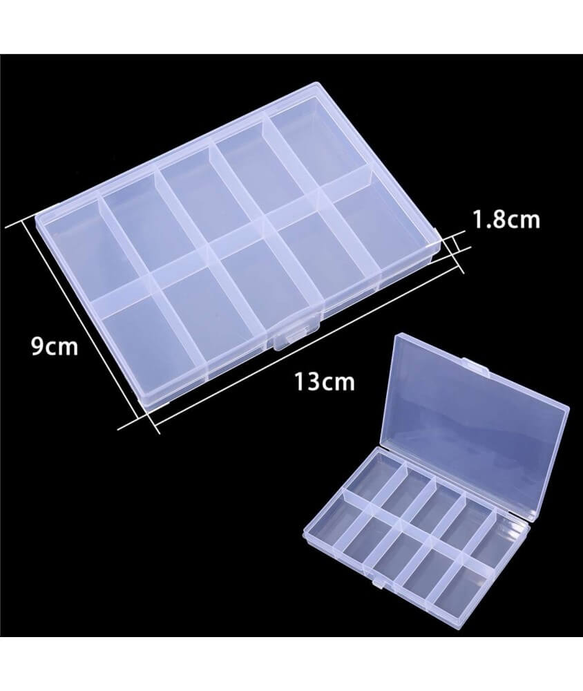 Boîte de rangement en plastique 13x9x1,8cm