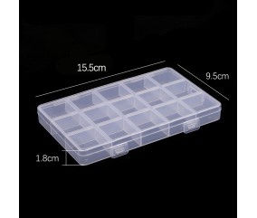 Bte de rangement en plastique 15,5x9,5x1,8cm