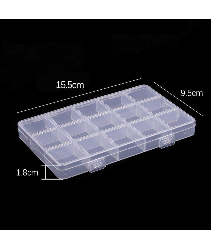 Bte de rangement en plastique 15,5x9,5x1,8cm
