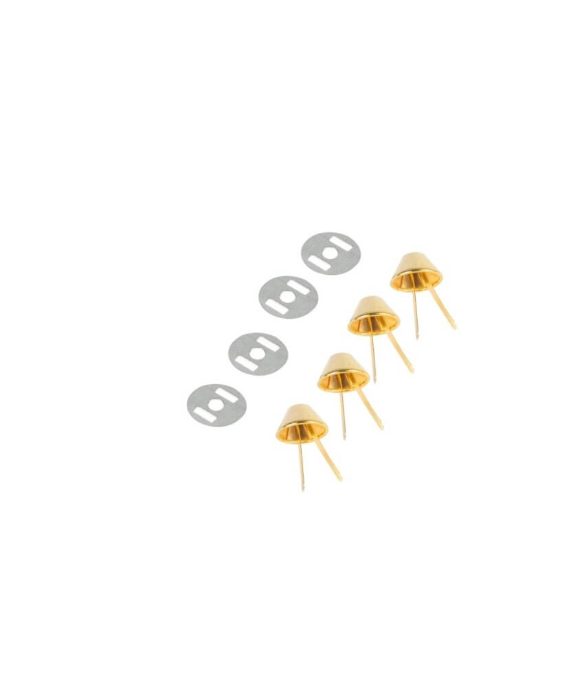 PATIN POUR SAC RONDELLE 15mm DORÉ Blister 4pcs - BOHIN