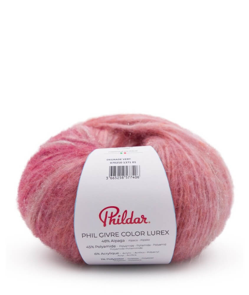 Pelote d'Alpaga à tricoter PHIL GIVRE COLOR LUREX - Phildar