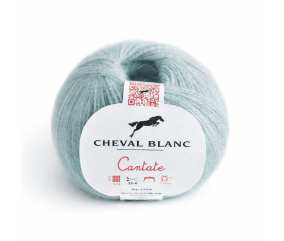 Pelote à tricoter laine et mohair CANTATE - Cheval blanc