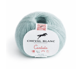 Pelote à tricoter laine et mohair CANTATE - Cheval blanc