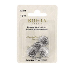 BOUTON AUTOMATIQUE ETOILE 17mm Argent - BOHIN sperenza