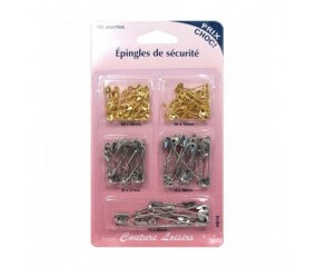 Epingles de sécurité assortiment X 100 - Distrifil
