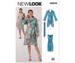 Patron New Look 6809 - Veste, ceinture et robe