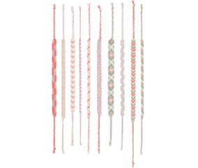 Kit DIY bracelet de l'amitié brésilien - Pastel colours - Rico Design