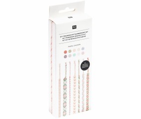 Kit DIY bracelet de l'amitié brésilien - Pastel colours - Rico Design
