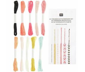Kit DIY bracelet de l'amitié brésilien - Fashion colours - Rico Design