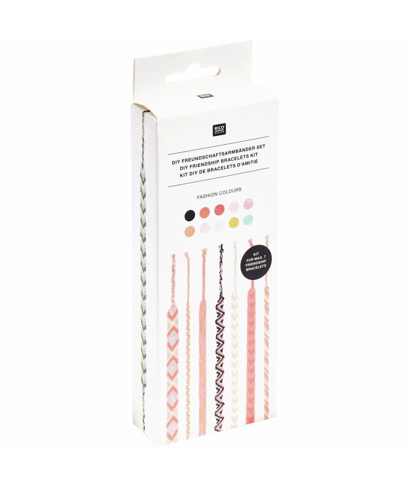 Kit DIY bracelet de l'amitié brésilien - Fashion colours - Rico Design