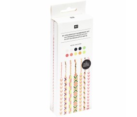 Kit DIY bracelet de l'amitié brésilien - Neon Colours - Rico Design