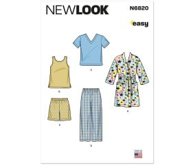 Patron New Look 6820 - Tenue d'intérieur pour enfants