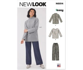 Patron New Look 6814 - Hauts en maille et pantalon