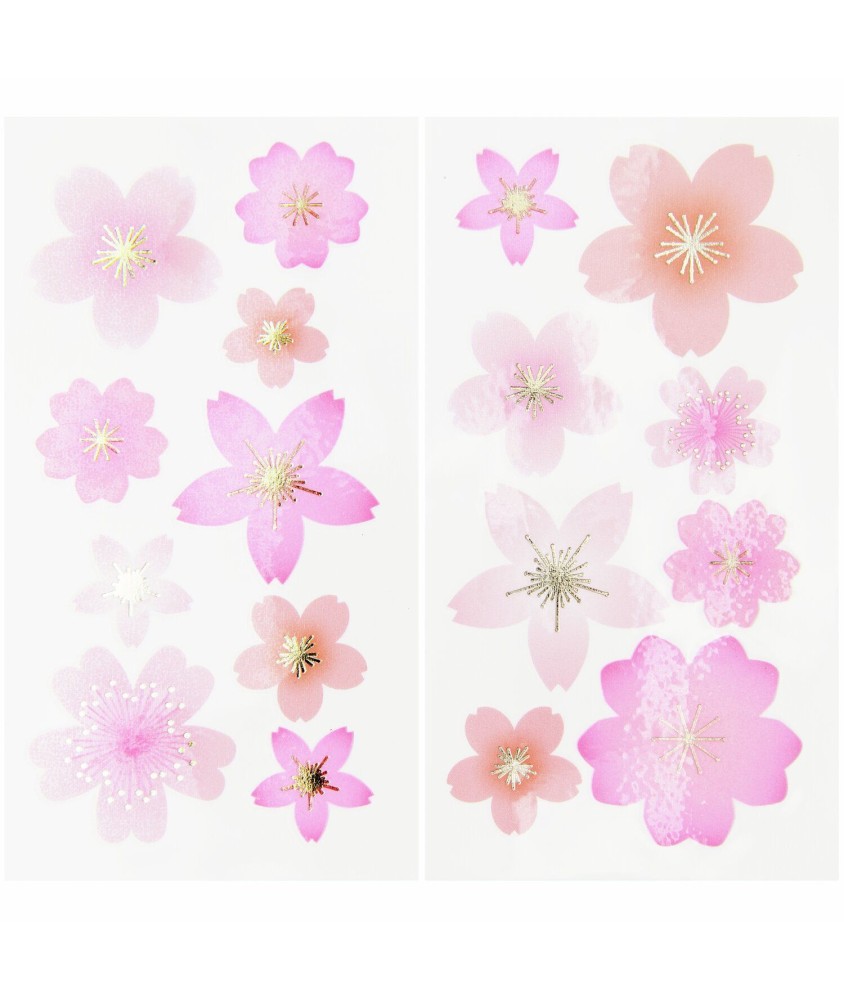 Lot de 2 plaques de tatouage Fleurs de Cerisier - Rico Design