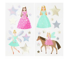 Lot de 2 plaques de tatouage Princesses et Fées - Rico Design