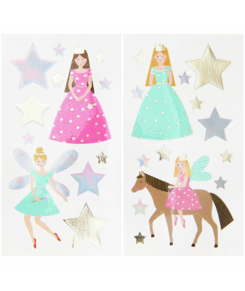 Lot de 2 plaques de tatouage Princesses et Fées - Rico Design
