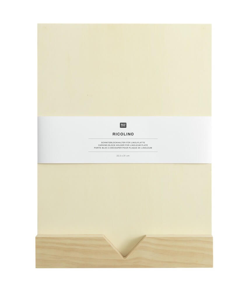 Support de bloc de sculpture pour plaque de Linol FSC 100%, 22,5 x 31 cm - Rico Design