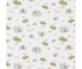 Tissu coton enfant éléphants