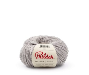 Fil de coton à tricoter Phil Origin - Phildar - Perle Gris