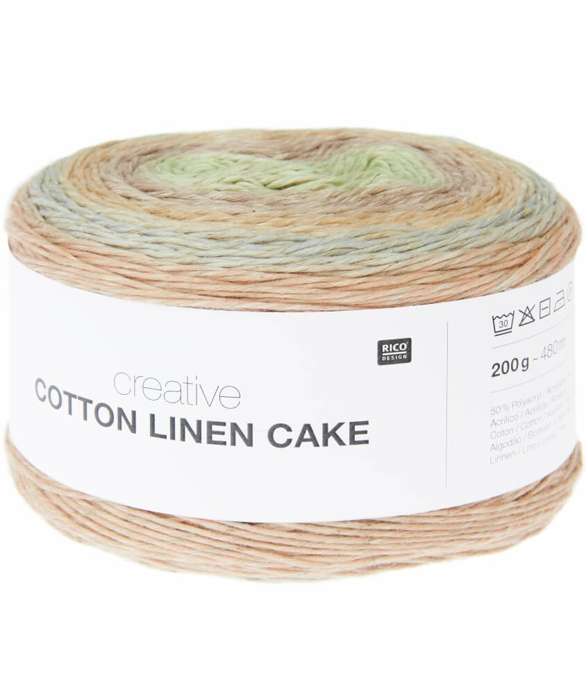 Pelote à tricoter Creative Cotton Linen Cake - 200GR - Rico Design
