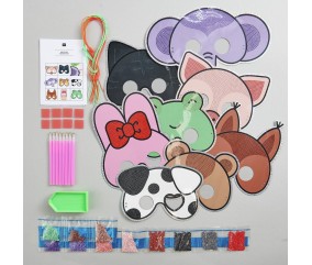 Kit Diamond Painting "Masques Animaux" - Rico Design