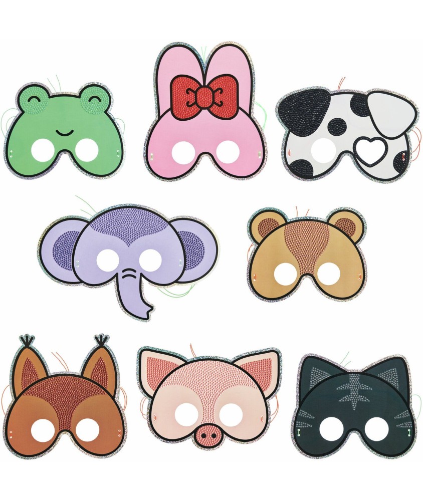 Kit Diamond Painting "Masques Animaux" - Rico Design