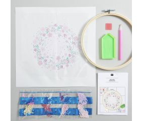 Kit Diamond Painting "Couronne florale scintillante" - Rico Design