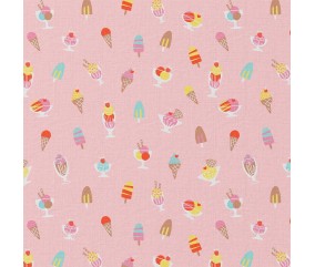 Tissu coton enfant glaces