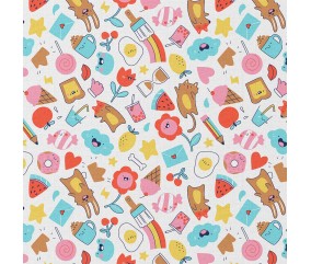 Tissu coton enfant vacances