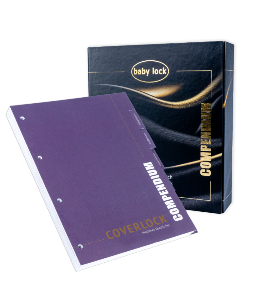 Compendium pour machine combinée, guide complet des points de surjet et recouvrement - Babylock