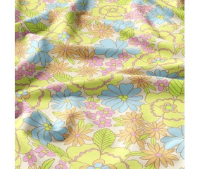 Tissu viscose imprimé impression numérique réactive florale