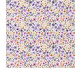 Tissu coton impression pigmentaire numérique fleurie