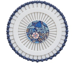 Disque de 40 épingles à tête plastique - Collection fleurs bleues - Hobby Gift