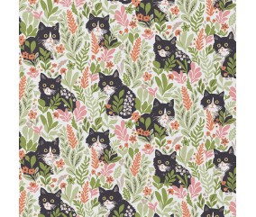 Tissu coton enfant chats