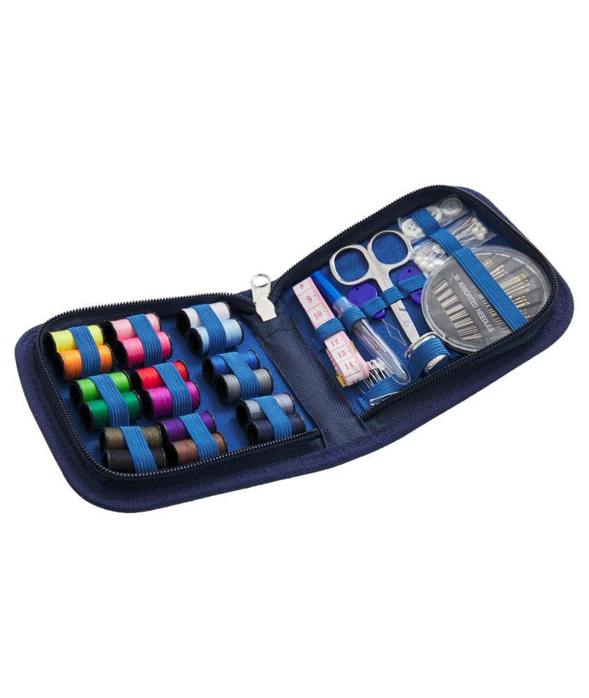 Kit de couture - Collection fleurs bleues - Hobby Gift