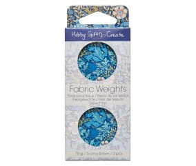 Lot de 2 poids pour tissu - Collection fleurs bleues - Hobby Gift
