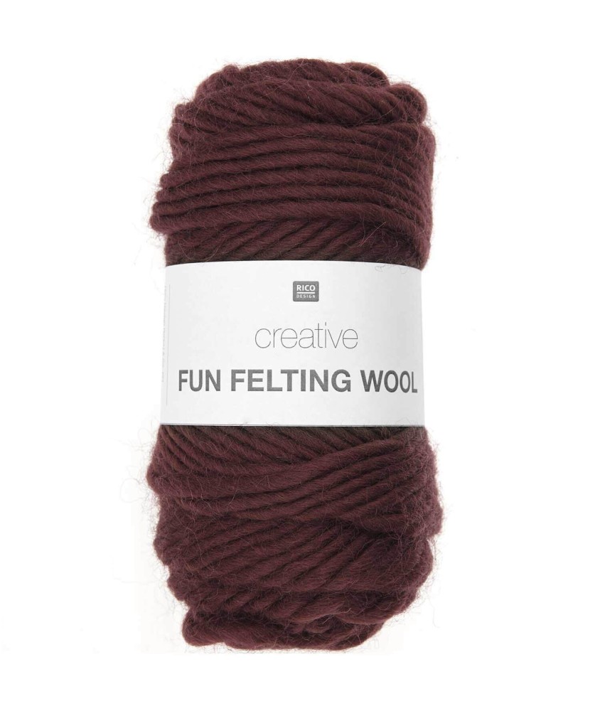 Laine à feutrer créative CREATIVE FUN FELTING WOOL - Rico design - 03 Bordeaux