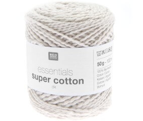 Coton à tricoter ou crocheter Essentials Super Cotton DK - Rico Design