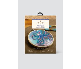 Kit point de croix Vie Marine - Poulpe - DMC