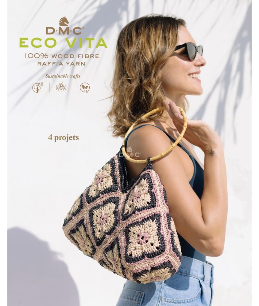 Livre de modèles en fil Eco Vita Raffia - 4 modèles - DMC