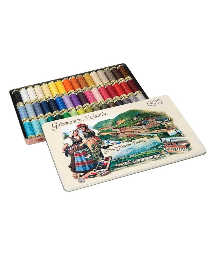 Coffret de 48 fils à coudre polyester Nostalgie 1895 Gütermann sperenza bobines