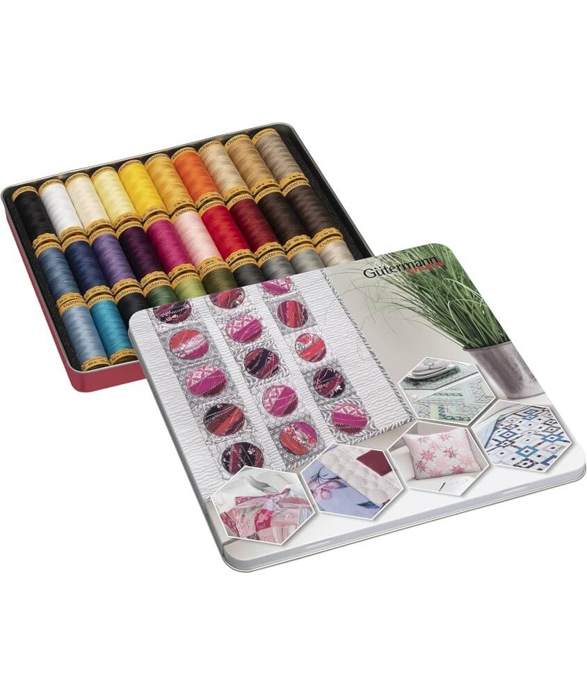 Coffret de 30 bobines de fil à coudre 100 m, 100% Coton - Gütermann Sperenza