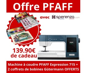 Machine à coudre électronique Pfaff Expression 715 sperenza solde promotion affaire offre cadeau bobine