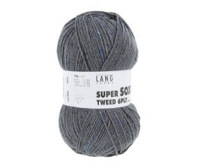 Pelote à tricoter SUPER SOXX TWEED 6 fils - 150 Gr - Lang Yarns : La laine robuste, chaude et élégante
