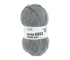 Pelote à tricoter SUPER SOXX TWEED 6 fils - 150 Gr - Lang Yarns : La laine robuste, chaude et élégante